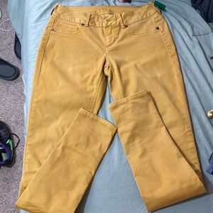 Maurice’s extra small regular ankle jeans mustard